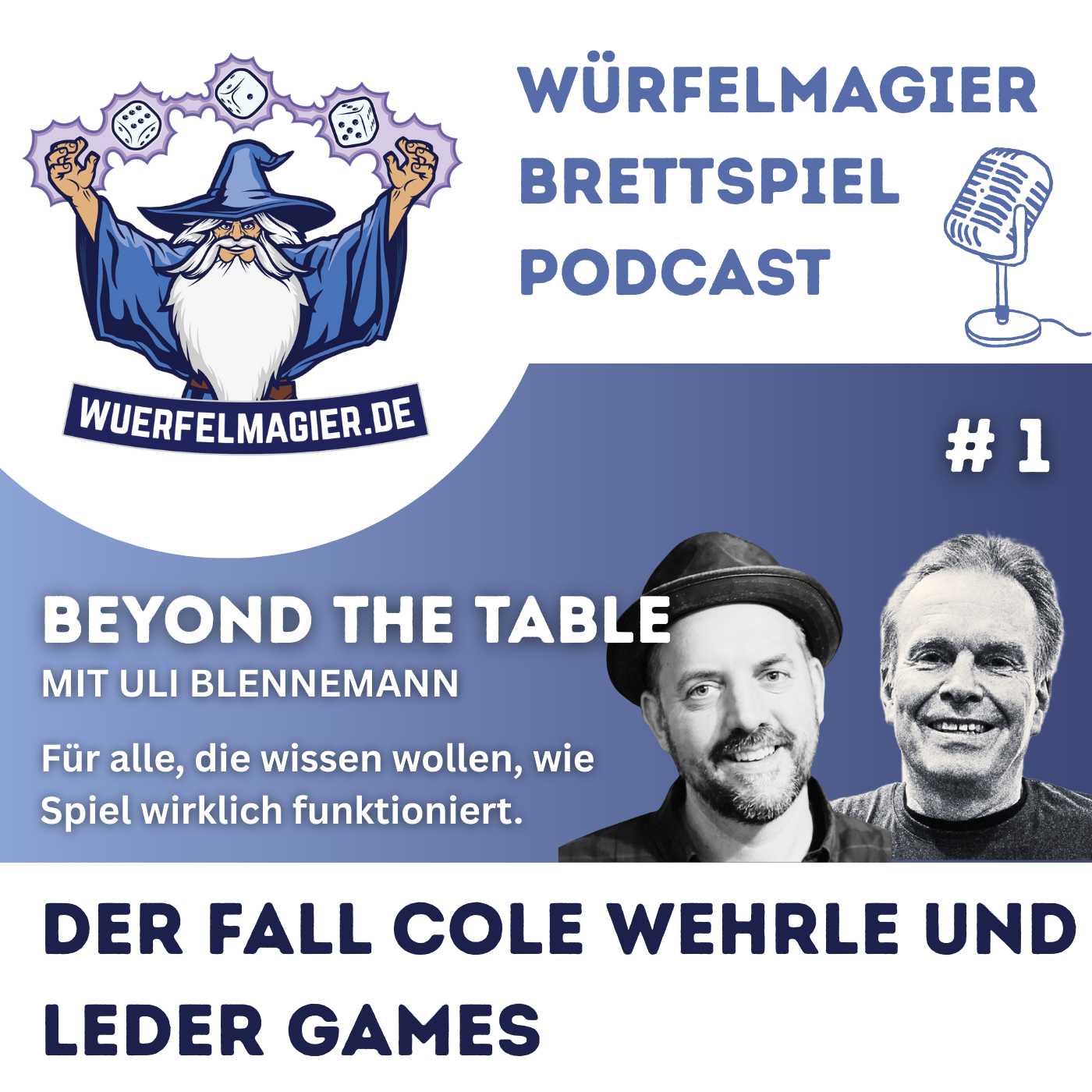 Podcast Cover mit zwei Gesichtern und dem Podcast Titel Beyond the Tabel